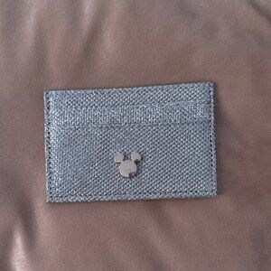 Silver Card Holder with Mickey Mouse logo